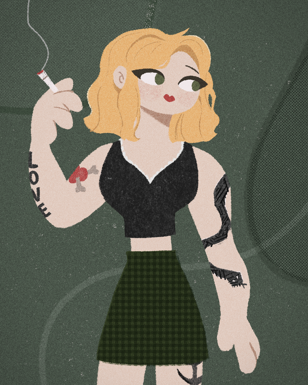 Smoking girl